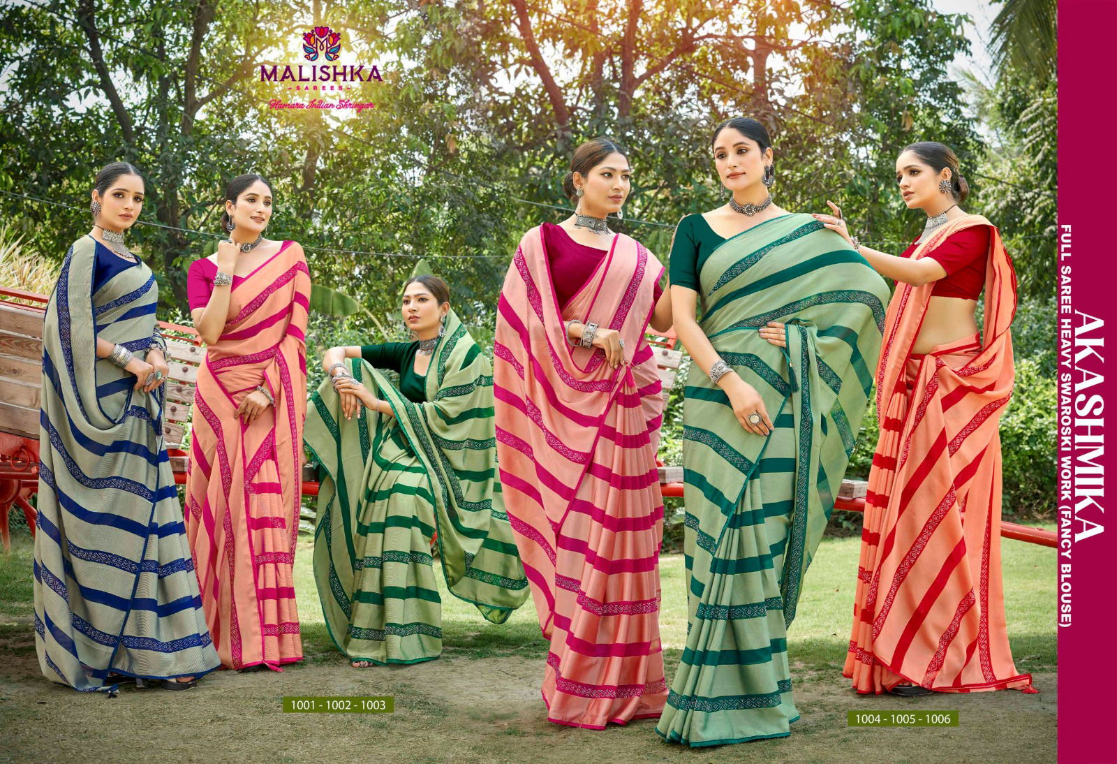 Akashmika By Malishka Swaroski Work Designer Sarees Wholesale Price In Surat